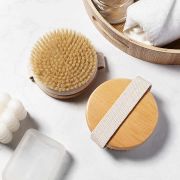 Modern Bamboo Bath Brush Wholesale Skin Exfoliating Body Massager Wooden Shower Brush That Improves Blood Circulation