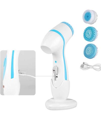 Sonifer SF-9661 IPx5 Waterproof Spin Facial Brush With Food Grade Silicone Material USB Rechargeable Facial Brush